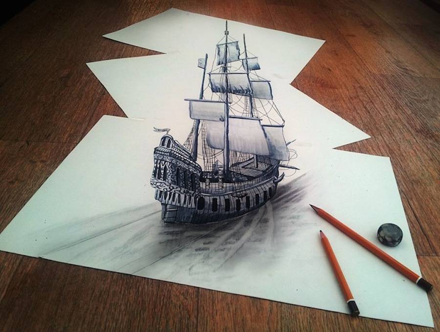 Красивые 3D рисунки карандашом