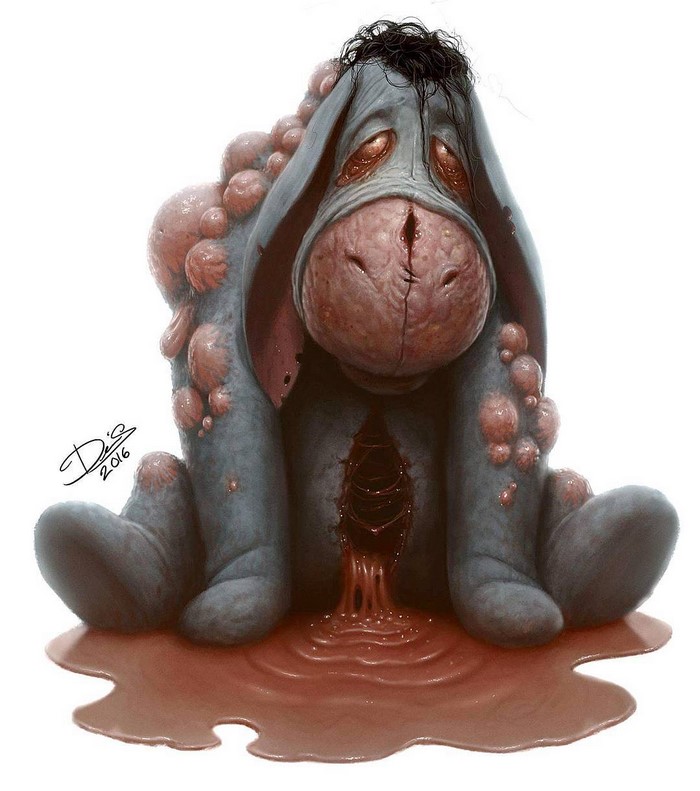 Рисованные персонажи к страшным мультикам.