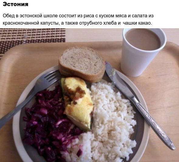 Фото обедов разных стран мира.