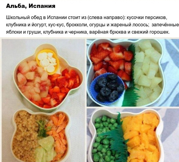 Фото обедов разных стран мира.