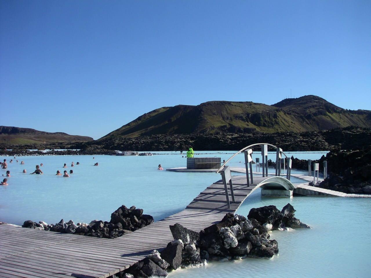 Голубая лагуна на полуострове Рейкьянес в Исландии