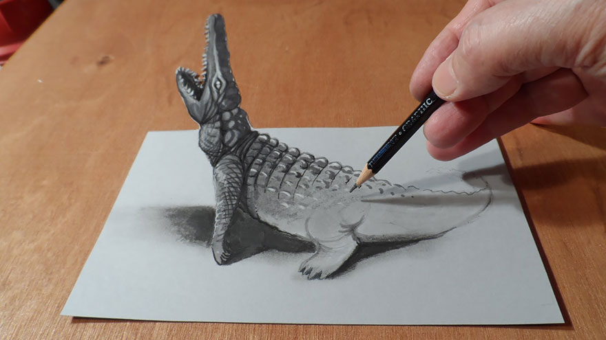 Красивые 3D рисунки карандашом