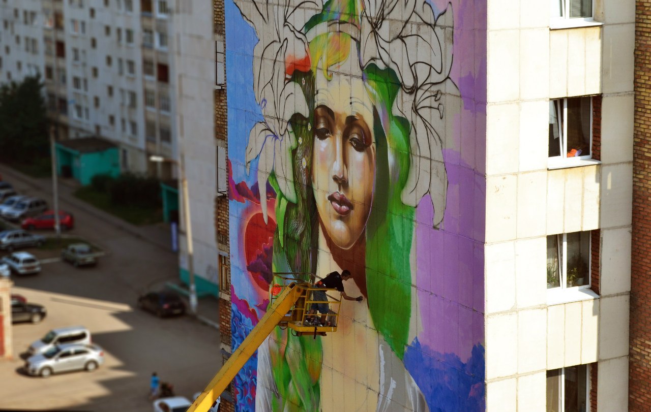 Изображение на стенах домов