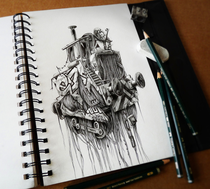 Красивые рисунки карандашом в блокноте