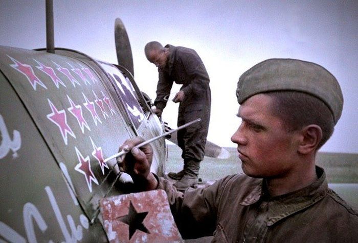 Советские солдаты, во времена Великой Отечественной войны.