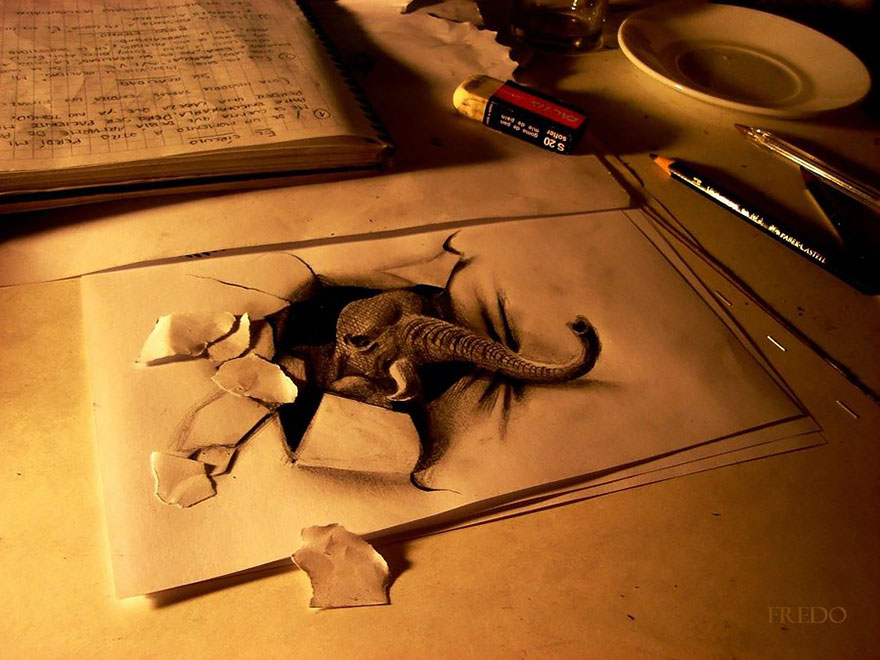 Красивые 3D рисунки карандашом