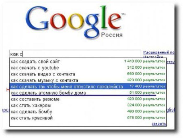 Прикольные запросы в поисковиках.
