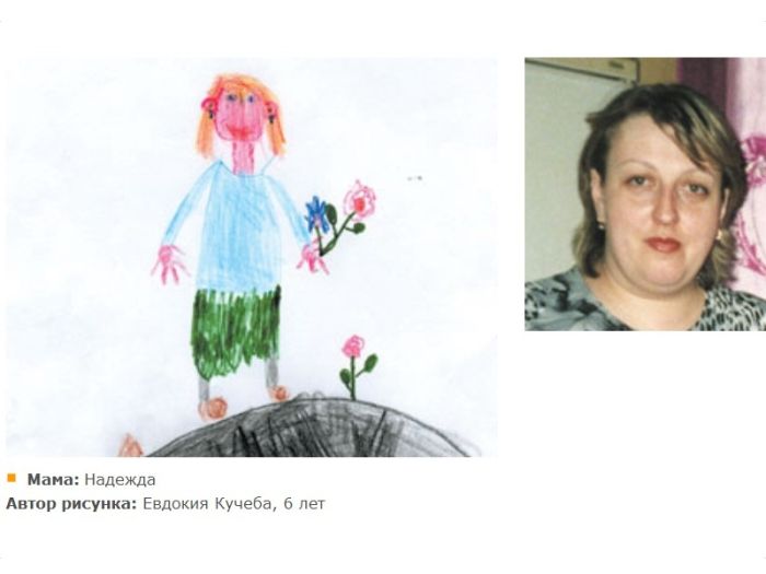 Детки рисуют своих мам