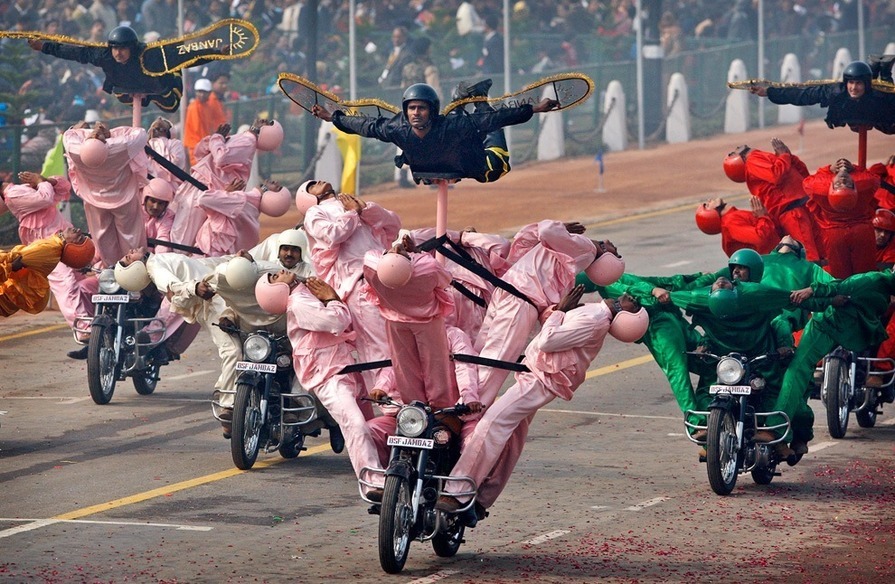 Репетиция парада в Индии.