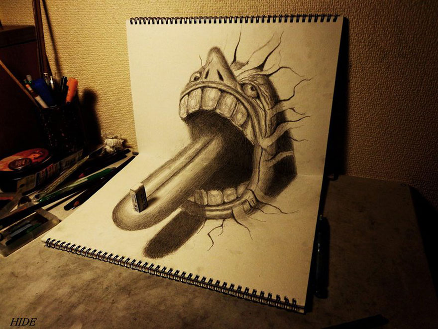 Красивые 3D рисунки карандашом