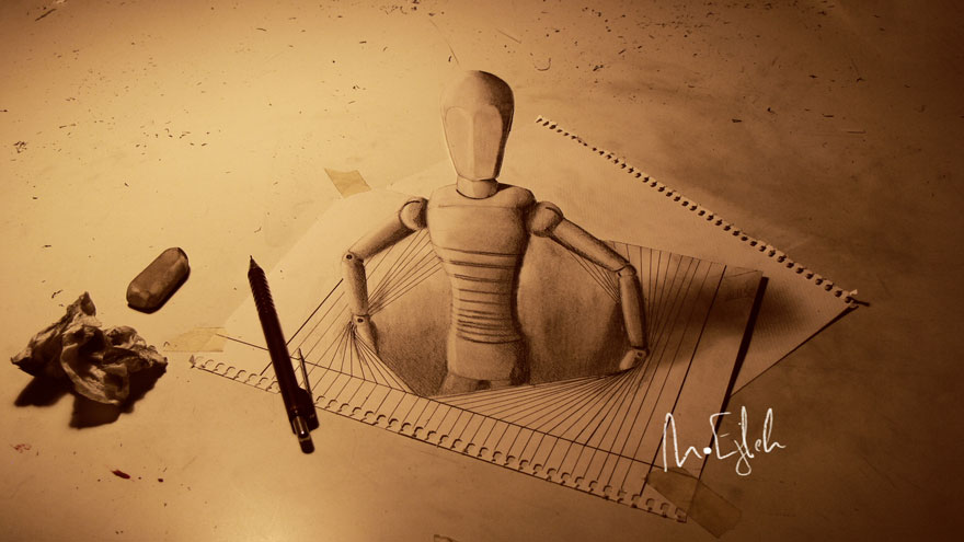 Красивые 3D рисунки карандашом