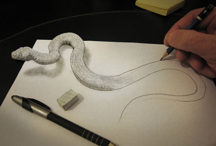 Красивые 3D рисунки карандашом