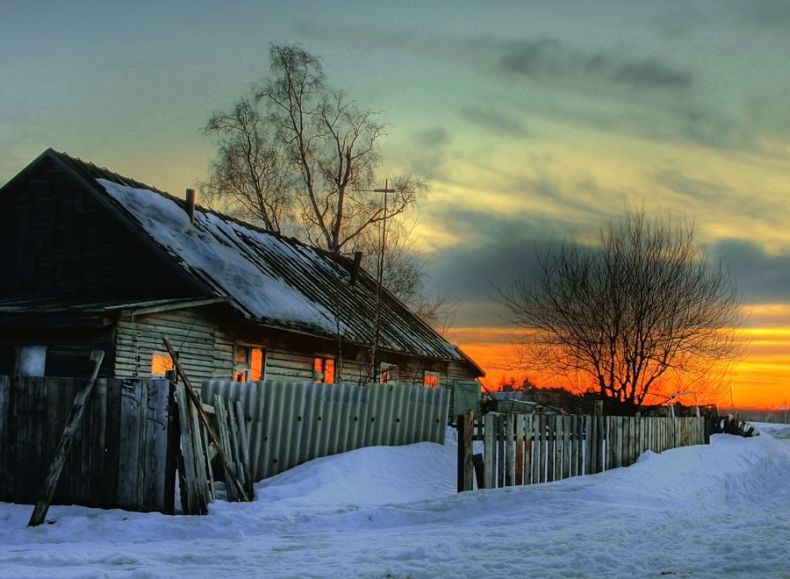 Жизнь людей в российских селах.