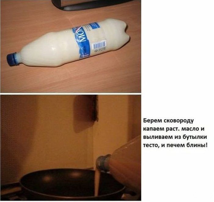 Простой способ приготовления блинов.