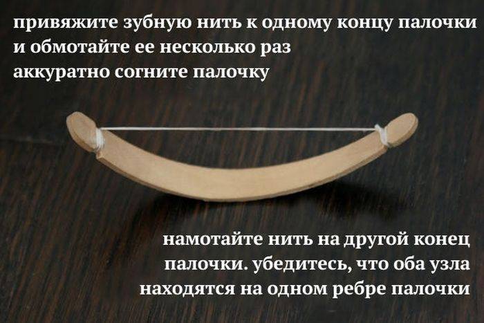 Самодельный лук из палочки для мороженого