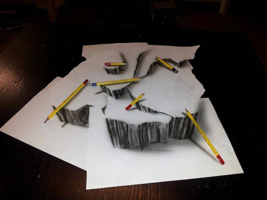 Красивые 3D рисунки карандашом