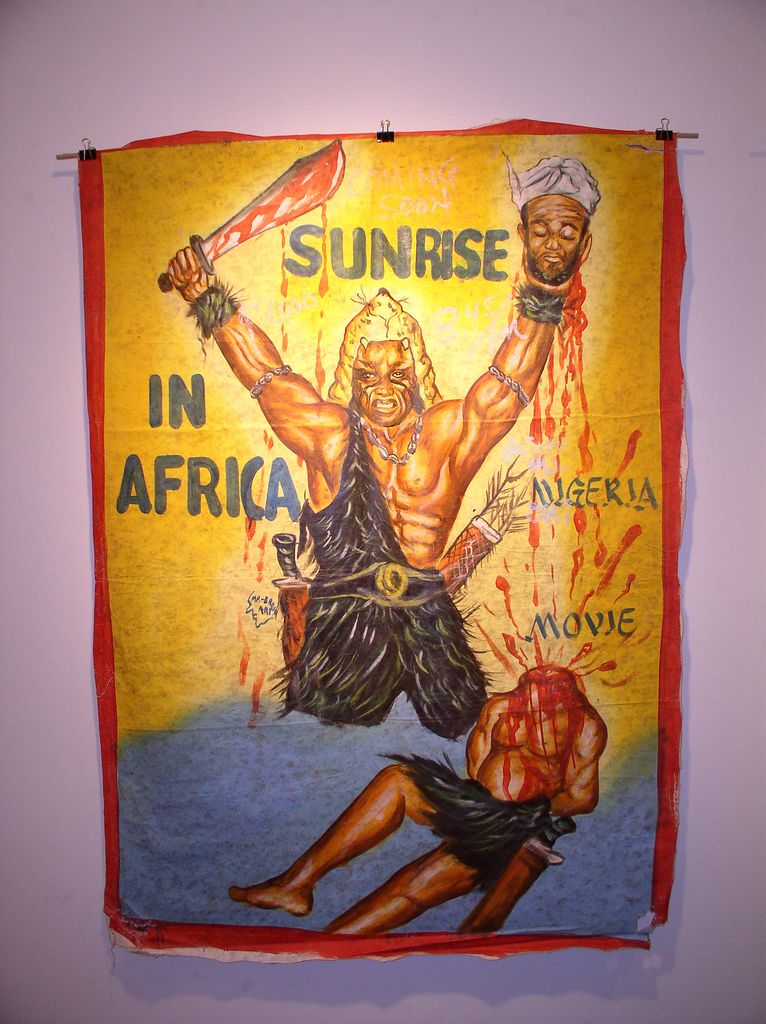 Жестокие рекламные плакаты нигерийских кинопрокатчиков.