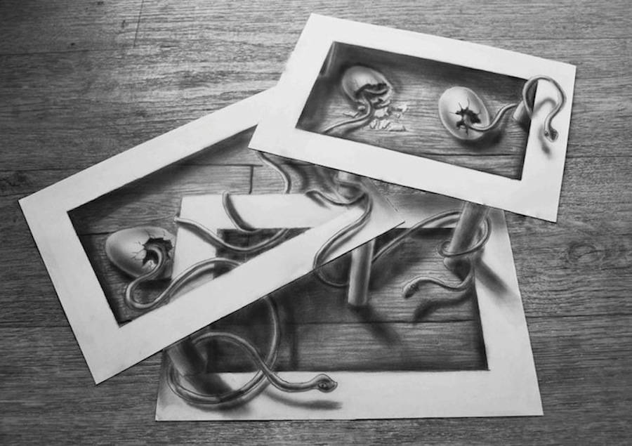 Красивые 3D рисунки карандашом