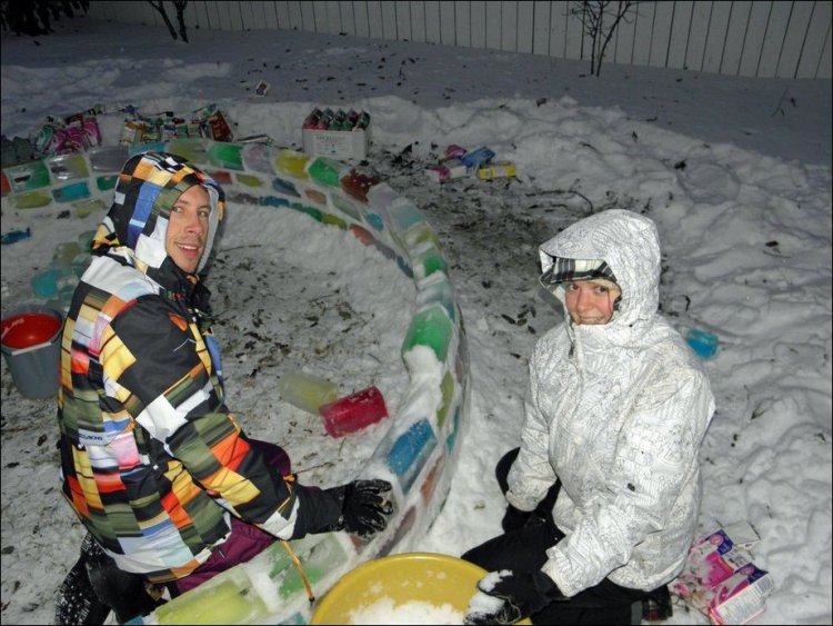 Как сделать ледяную юрту.