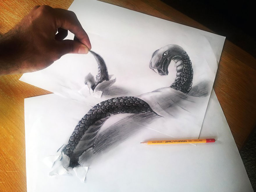 Красивые 3D рисунки карандашом