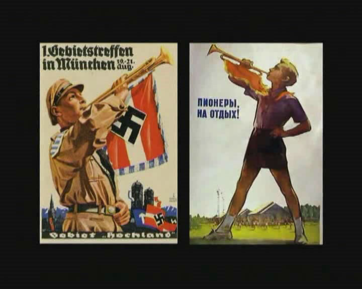 Сходство агитационных плакатов Советского Союза и Третьего Рейха.