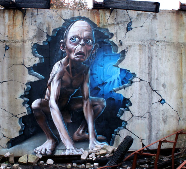 Рисунки на стенах домов, фото стрит арт.