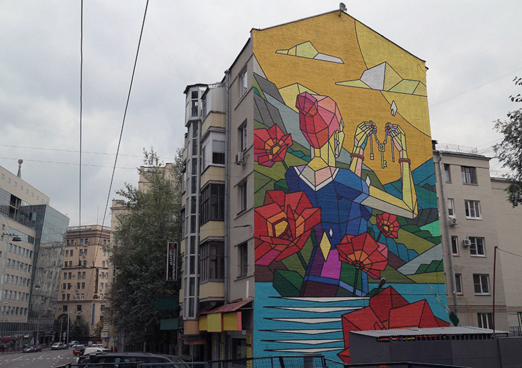 Рисунки на торцах домов