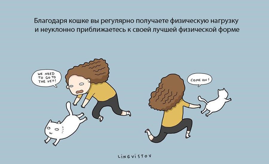 Преимущество в том, что бы завести себе кошку