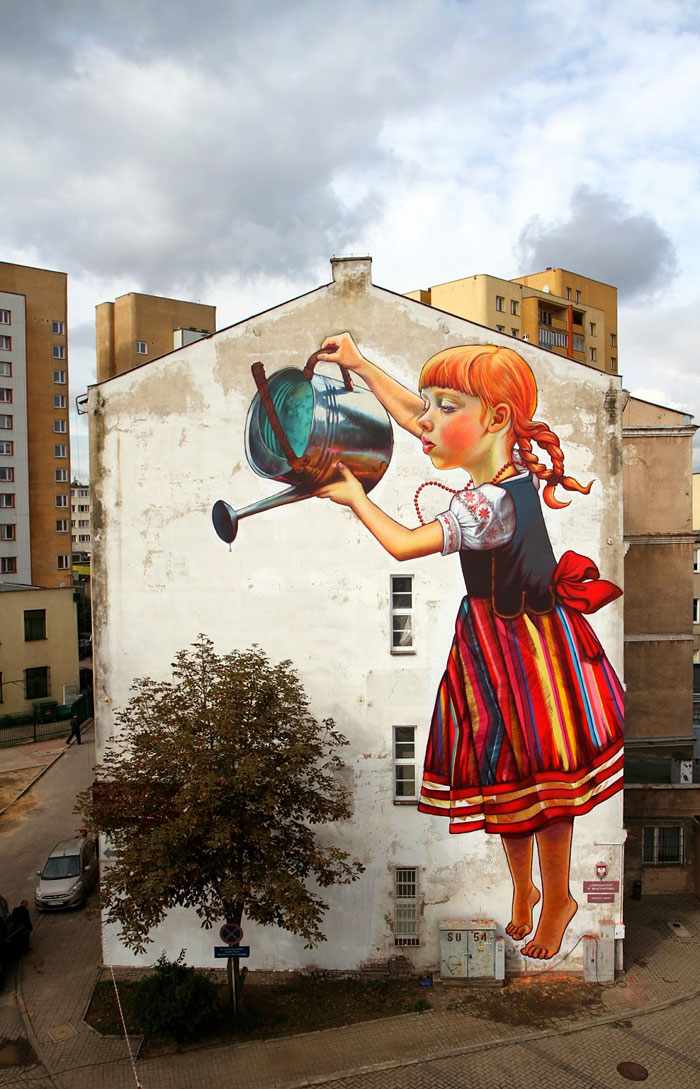 Рисунки на стенах домов