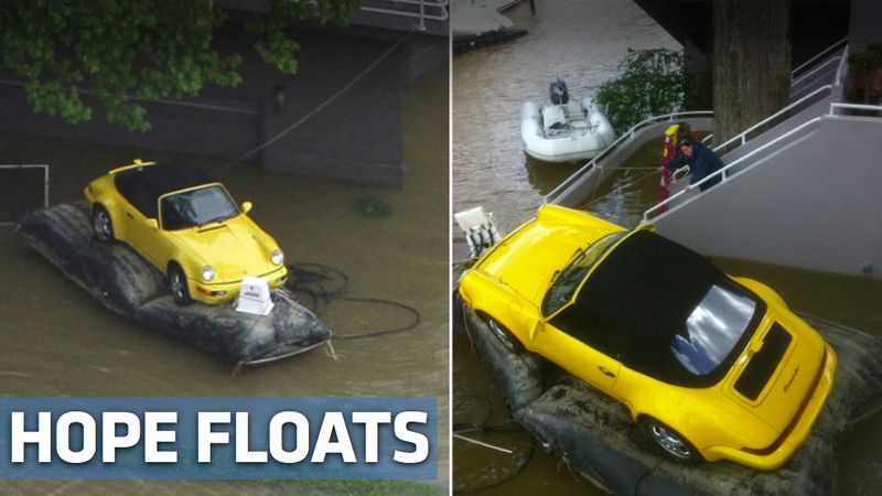 Спасение любимого Porsche от наводнения