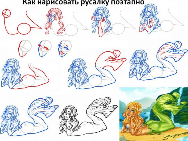 Картинки для срисовки аниме поэтапно