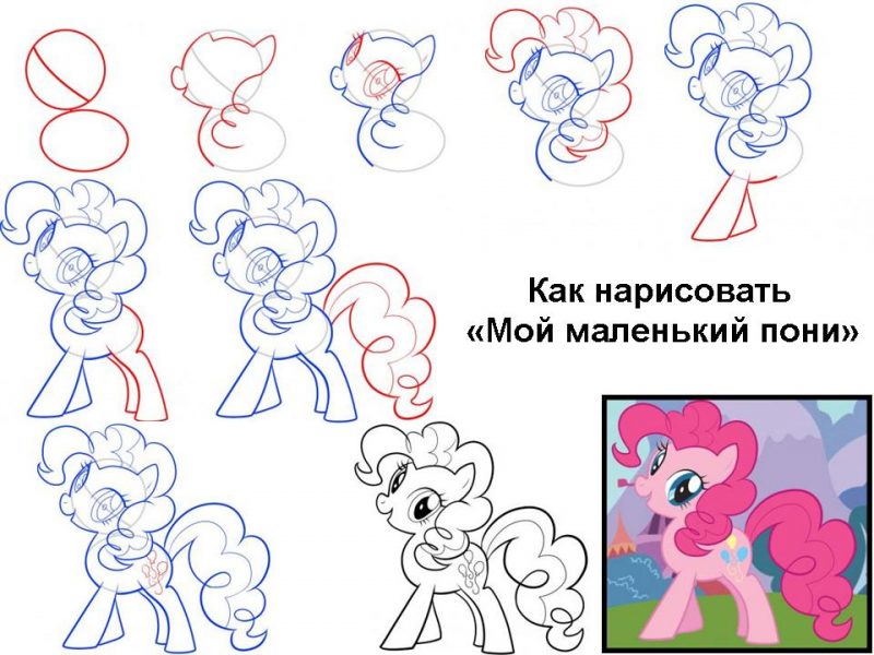 Картинки для срисовки "пони"
