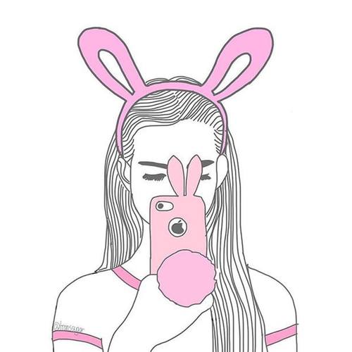 Рисунки для срисовки "девушки"