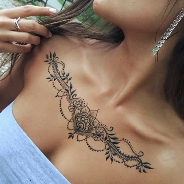 Рисунки на теле хной
