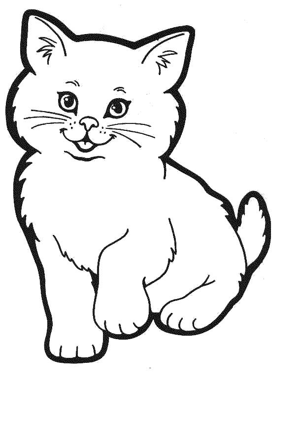 Картинки кошек для раскраски