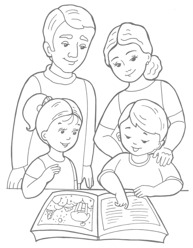 Рисунок карандашом: семья