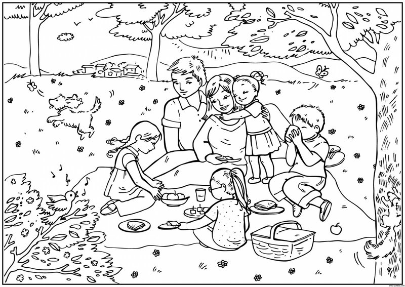 Рисунок карандашом: семья