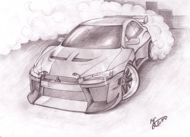 Рисунки карандашом: машины
