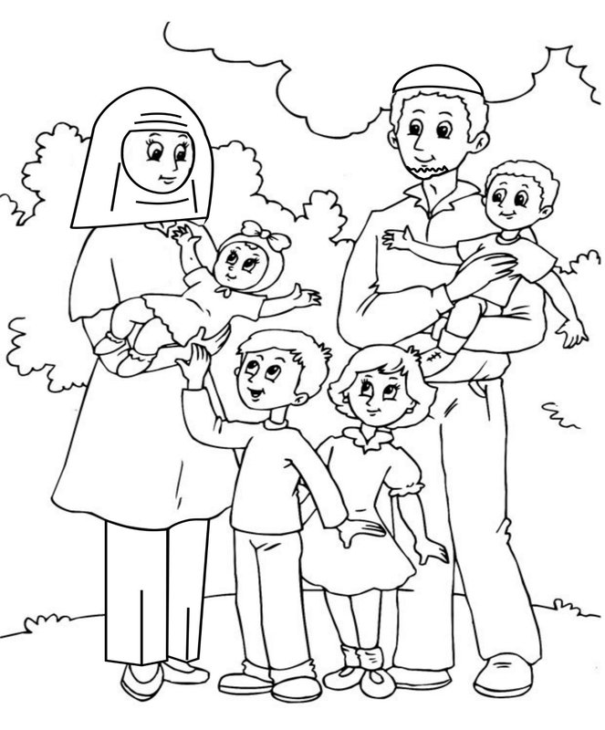 Рисунок карандашом: семья