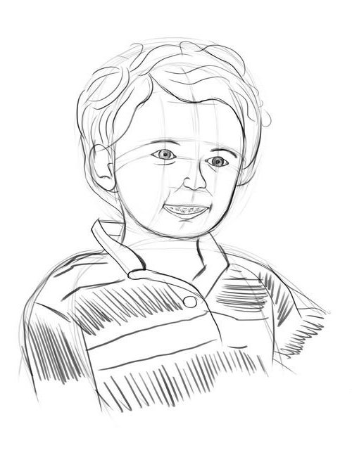 Рисунок электроника мальчика