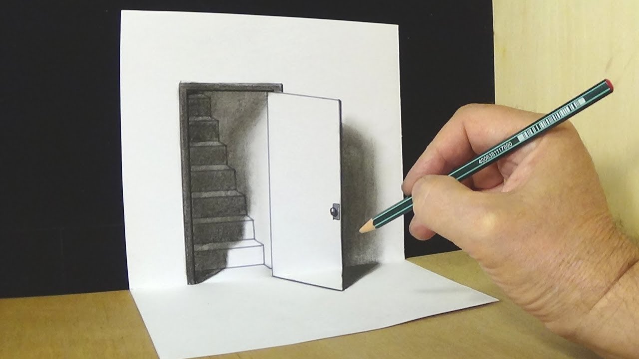 Нарисовать 3d рисунок карандашом