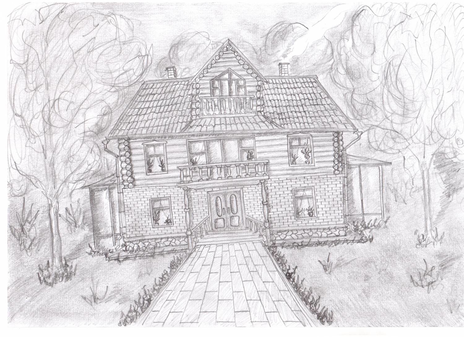 Нарисовать дом мечты 7 класс. Дом карандашом. Рисунки домов для срисовки. Красивый дом рисунок карандашом. Домик рисунок карандашом.