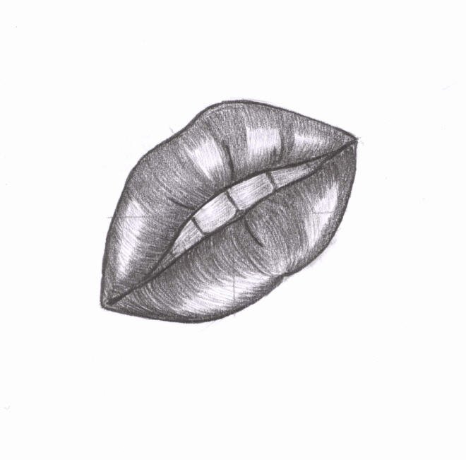 Губы рисунок легкий
