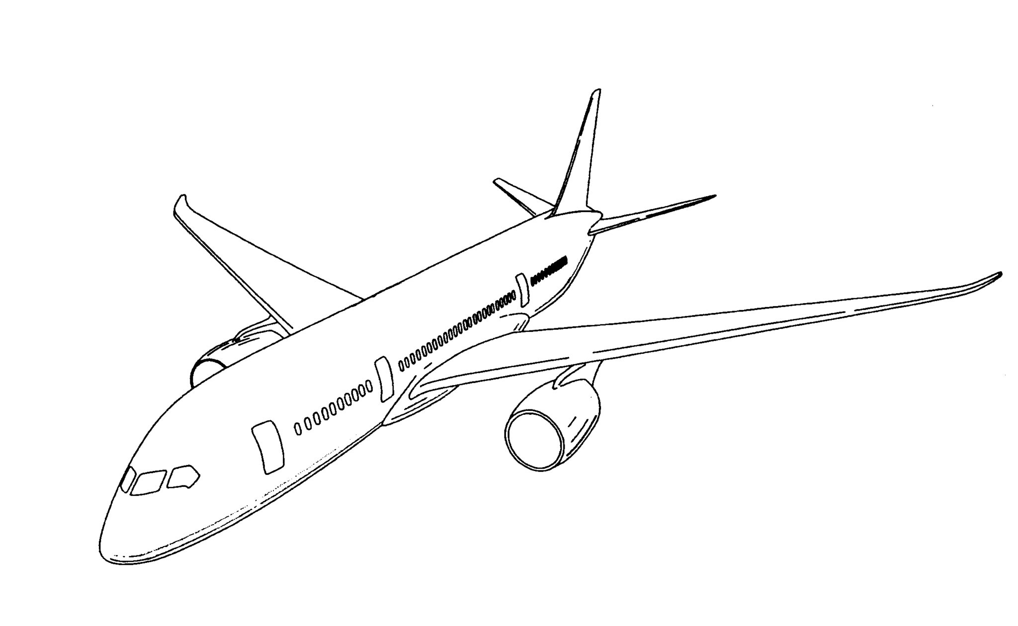 Раскраска самолет Боинг 737