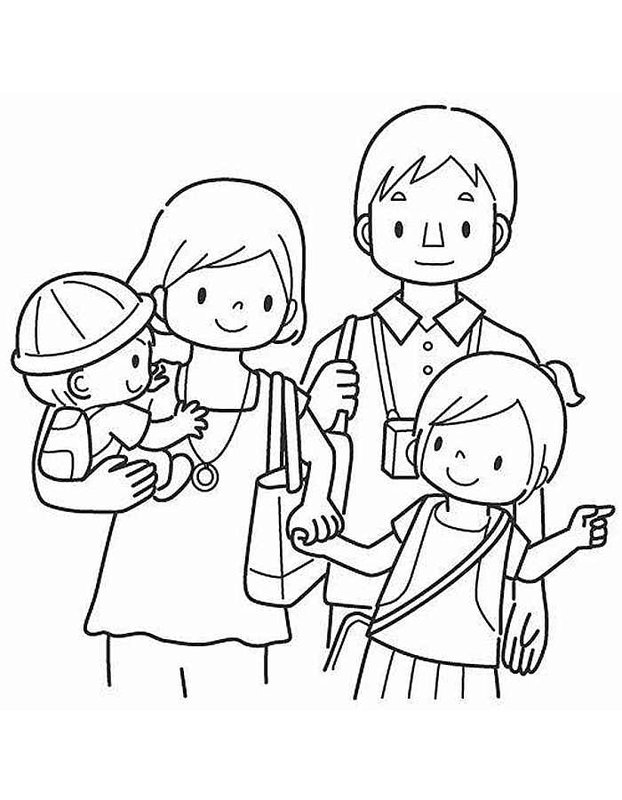 Рисунок карандашом: семья