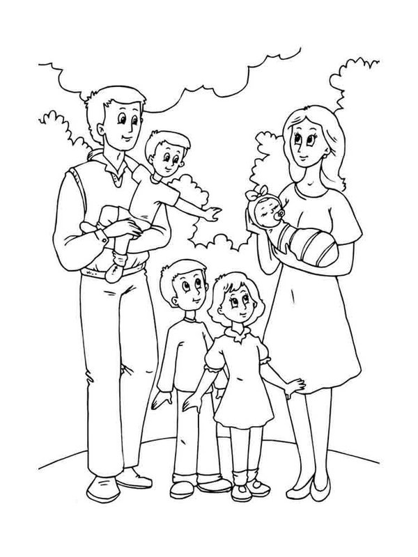 Рисунок карандашом: семья
