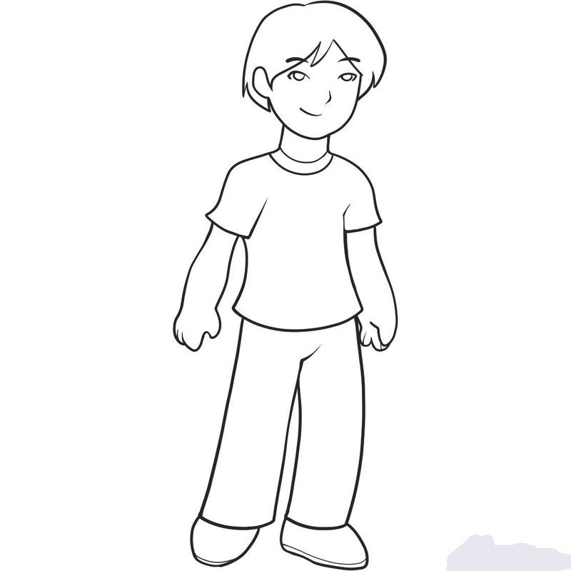 Рисунок мальчика простым карандашом