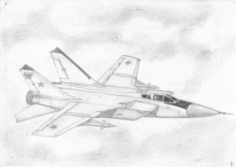 Су 25 рисунок карандашом
