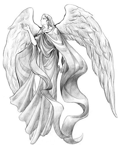Рисунок "ангел" карандашом