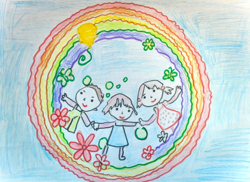 Рисунок карандашом на День защиты детей